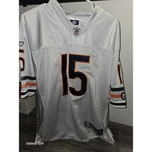 NFL Chicago Bears Brandon Marshall #15 Reebok Men's Size 50 White Sewn Jersey